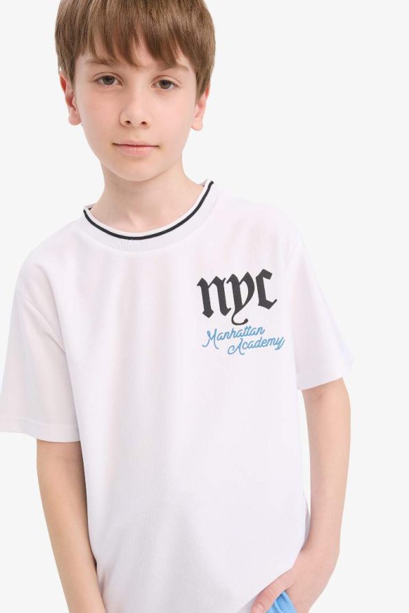 Boys' 2-Piece Set with Printed Short-Sleeve T-Shirt and Shorts