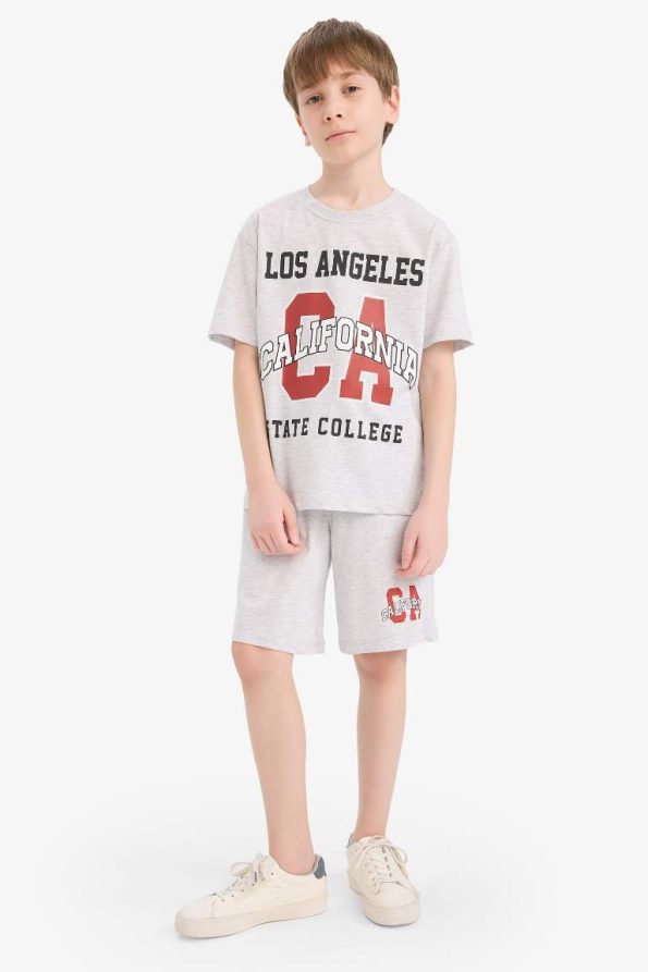 Boys' 2-Piece Printed Short Sleeve T-Shirt and Shorts Set