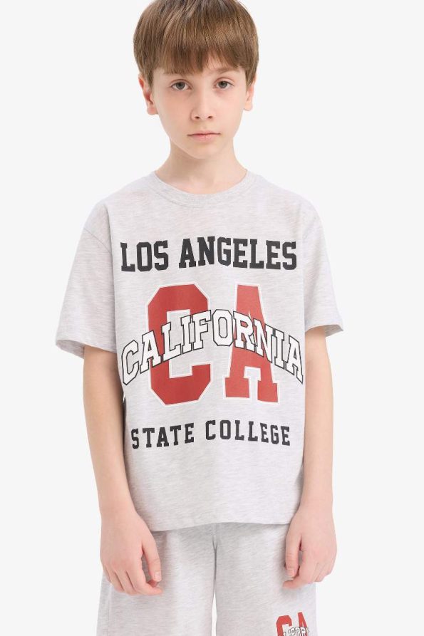 Boys' 2-Piece Printed Short Sleeve T-Shirt and Shorts Set