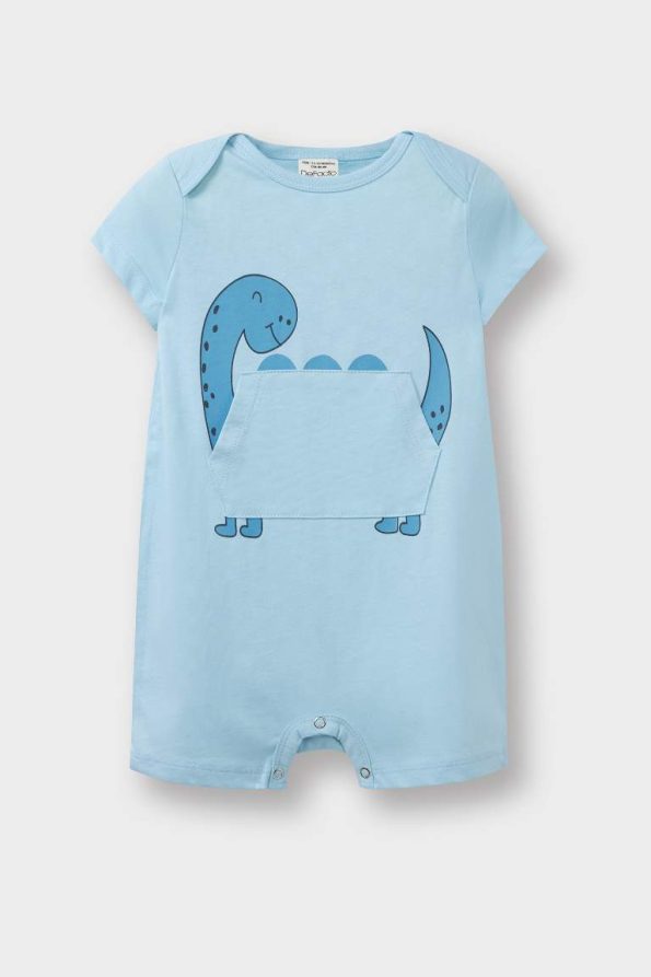 Boys' Newborn Dinosaur Print Short Sleeve Bodysuit Set