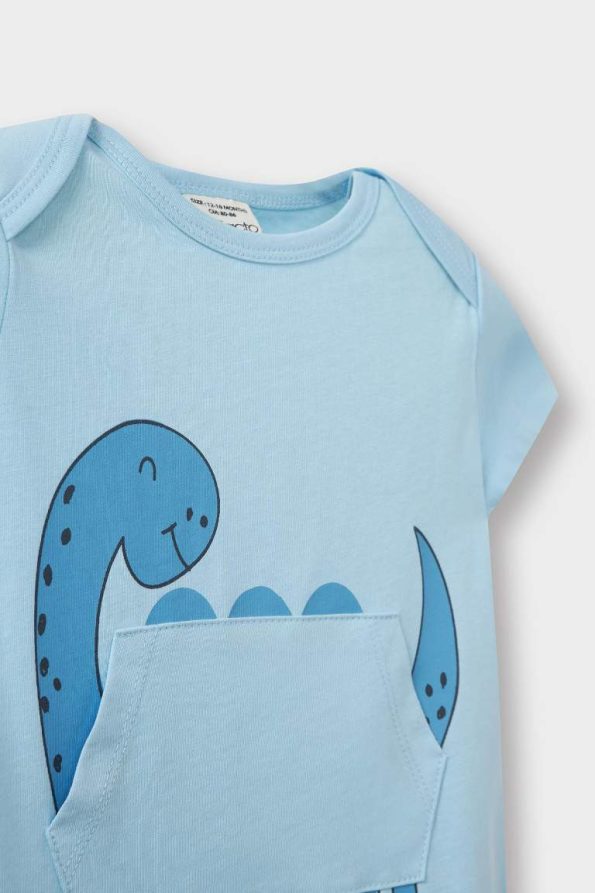 Boys' Newborn Dinosaur Print Short Sleeve Bodysuit Set