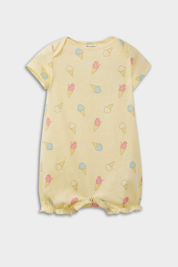 Girls' Newborn Ice Cream Print Short Sleeve Bodysuit