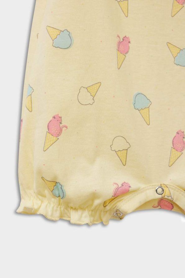 Girls' Newborn Ice Cream Print Short Sleeve Bodysuit