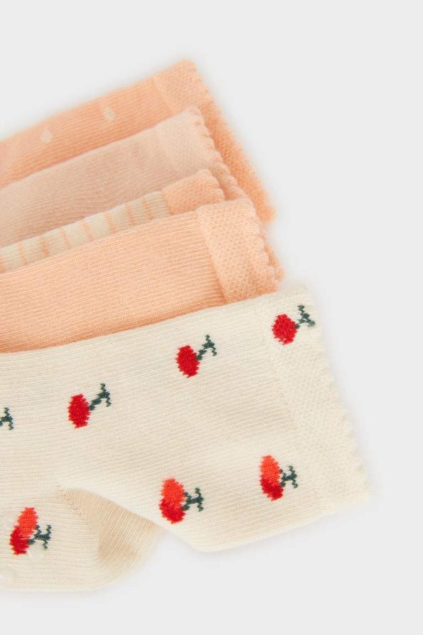 Non-Slip Sole Cotton Socks Set for Baby Girls