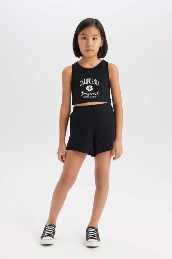 Girls' 2-Piece Printed Tank Top and Shorts Set