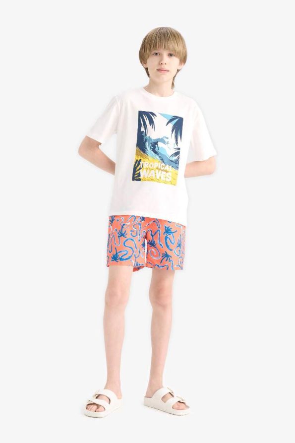 Boys' Patterned Swim Shorts