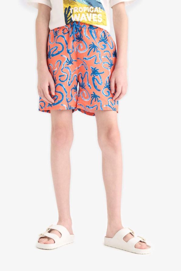 Boys' Patterned Swim Shorts