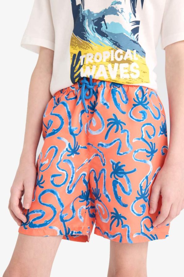Boys' Patterned Swim Shorts