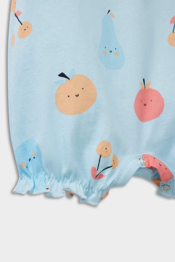 Newborn Baby Girl Short Sleeve Fruit Pattern Romper