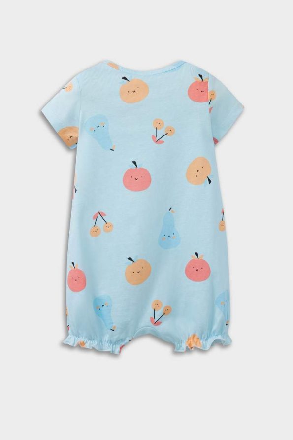 Newborn Baby Girl Short Sleeve Fruit Pattern Romper