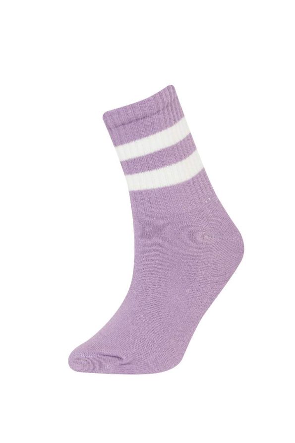 Girls' Cotton Long Socks - Set of 3