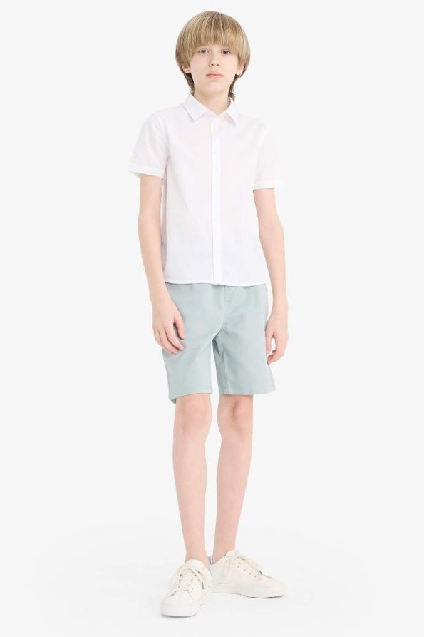 Boys' Elastic Waist Gabardine Shorts
