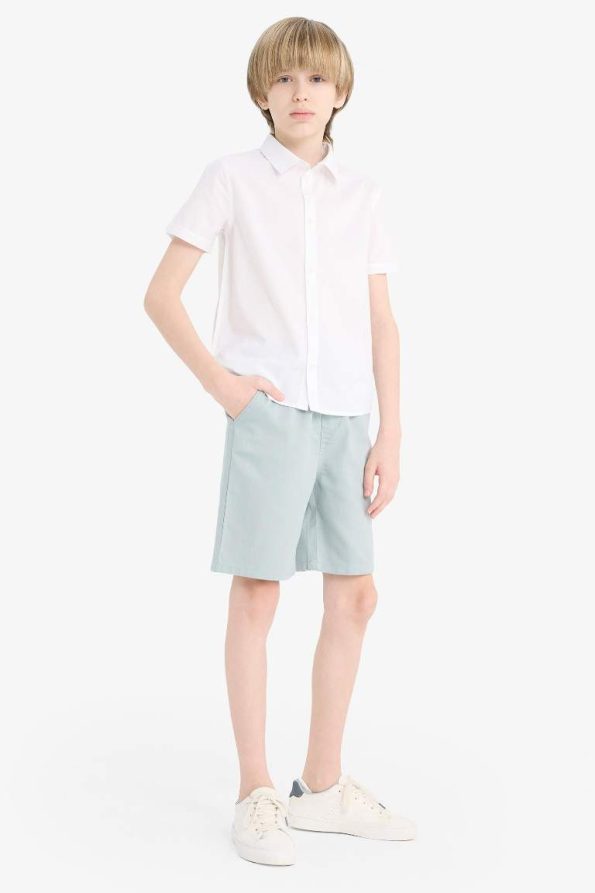 Boys' Elastic Waist Gabardine Shorts
