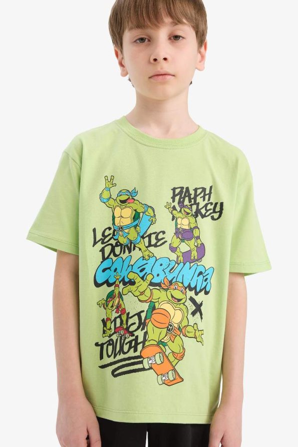 Boys' Ninja Turtles Retro Pajama Set Short Sleeve Top and Shorts