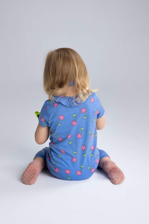 Baby Girl Newborn Floral Short Sleeve Romper and Headband Set