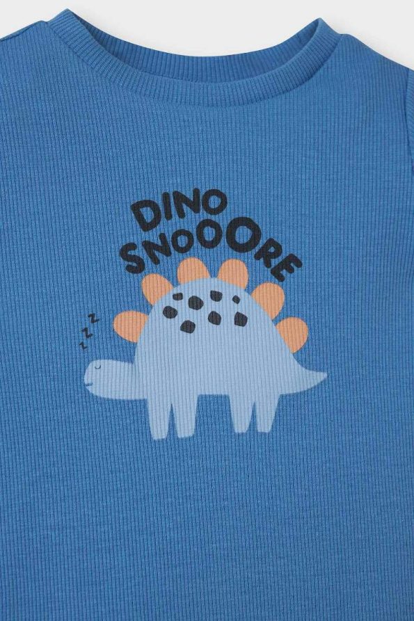 Boys' Dinosaur Print Short Sleeve Bodysuit and Shorts Set