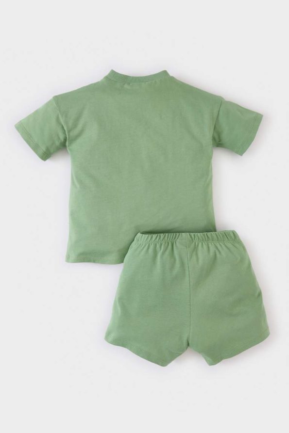 Boys' 2-Piece Set Printed Short Sleeve T-Shirt and Elastic Waist Shorts
