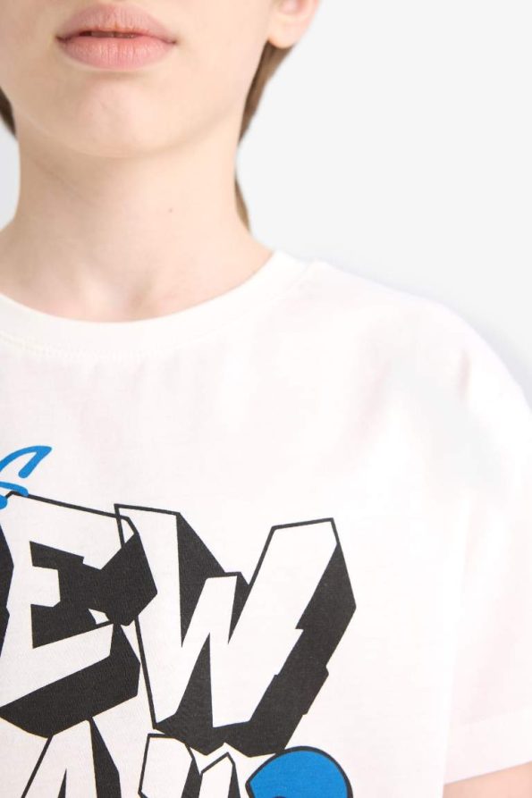 Boys' 2-Piece Set with Printed Short Sleeve T-Shirt and Shorts