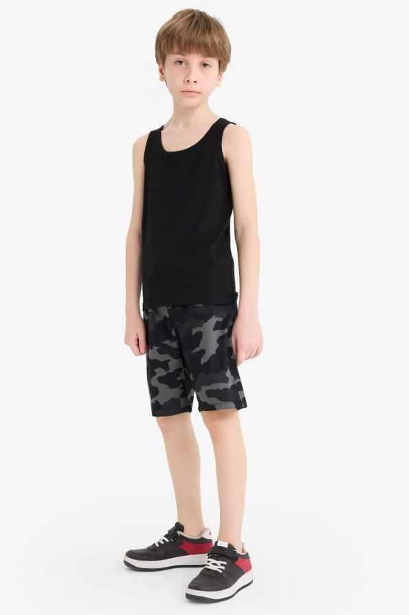 Boys' Camouflage Print Gabardine Shorts