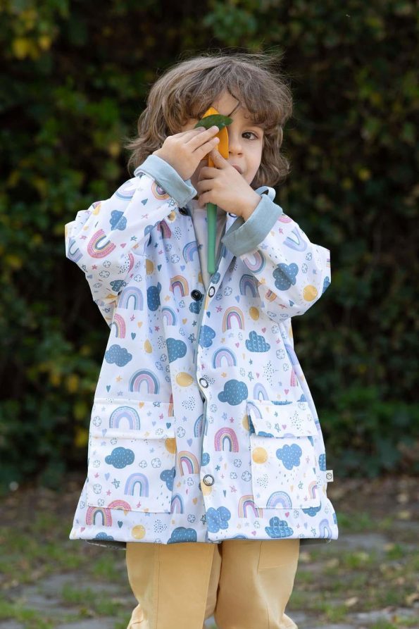 Organic Cotton Hooded Children's Raincoat