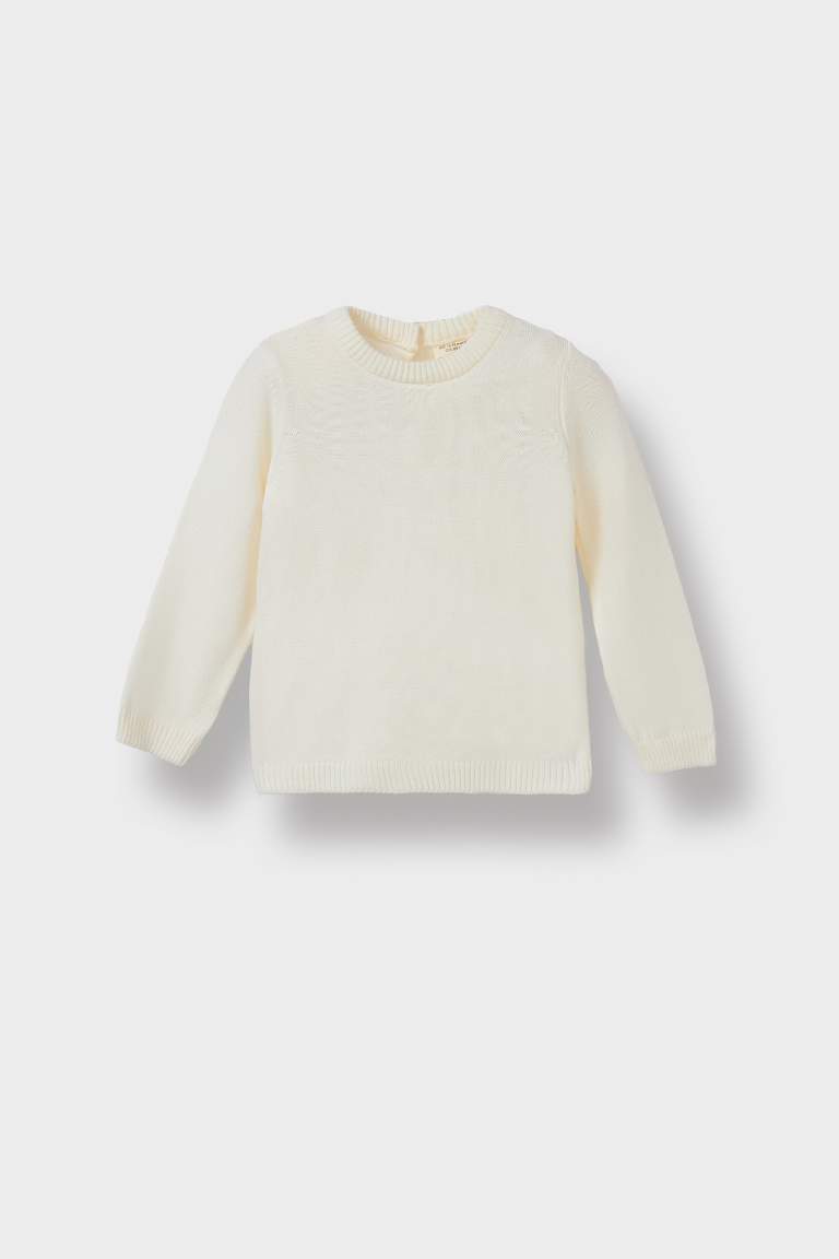 X8187A2_25AU_ER100_01_01.jpg Baby Girl Crew Neck Knit Sweater