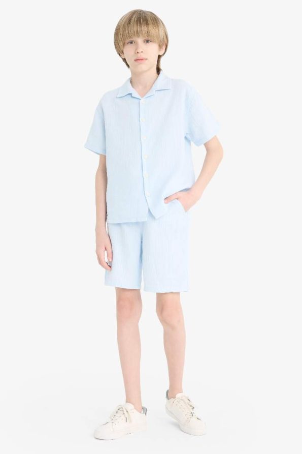 Boys' Elastic Waist Muslin Shorts