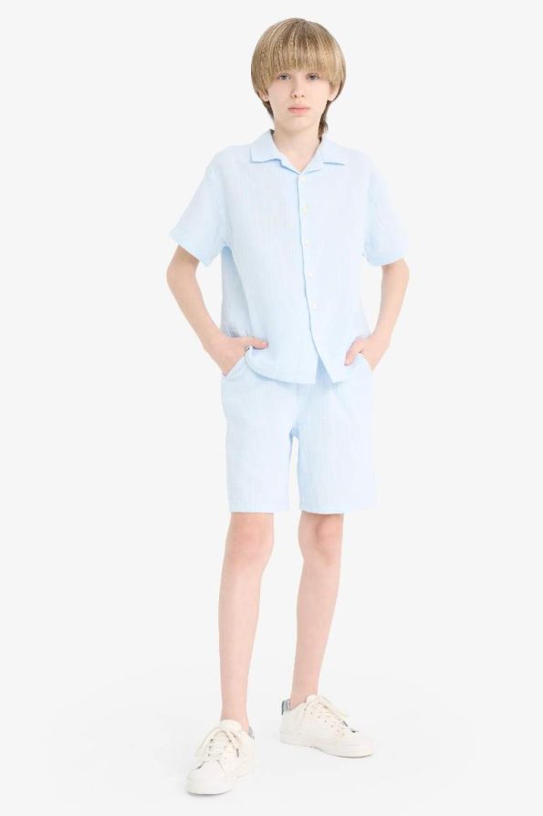 Boys' Elastic Waist Muslin Shorts
