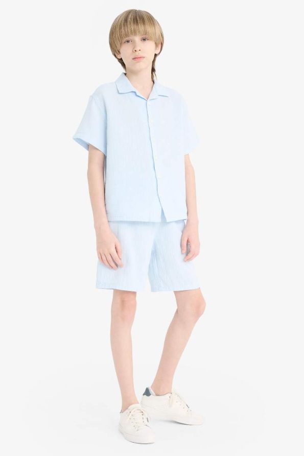 Boys' Elastic Waist Muslin Shorts