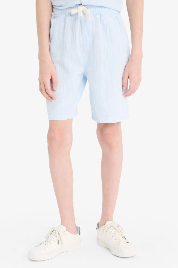 Boys' Elastic Waist Muslin Shorts