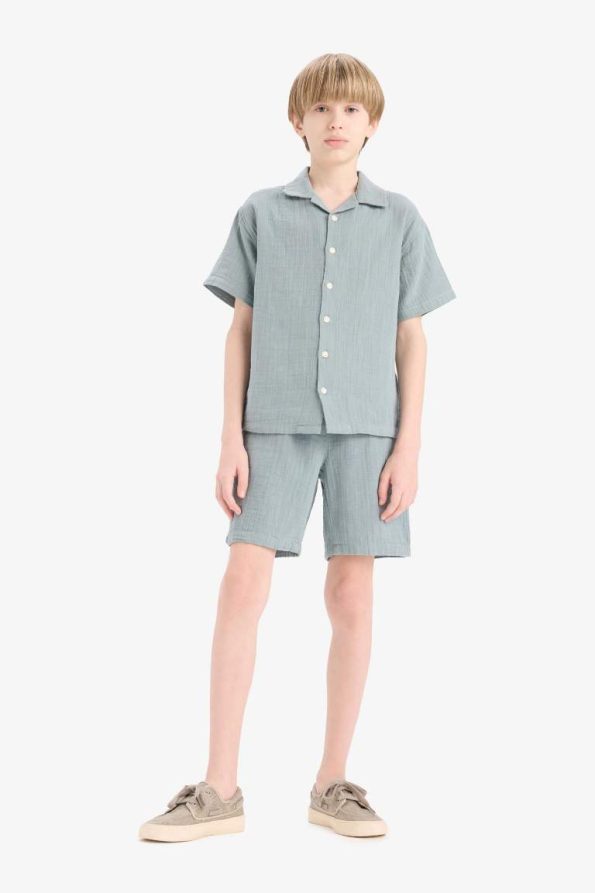 Boys' Elastic Waist Muslin Shorts