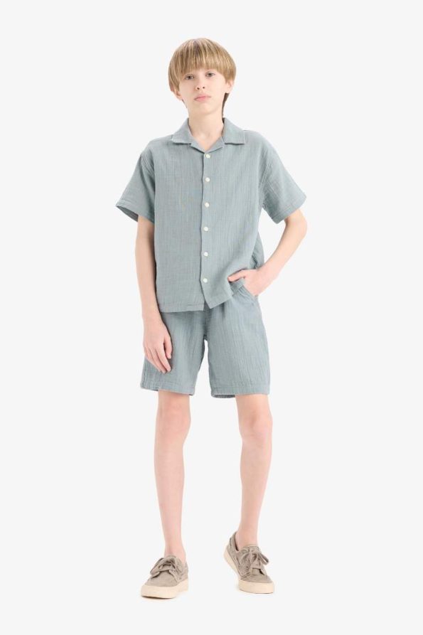 Boys' Elastic Waist Muslin Shorts