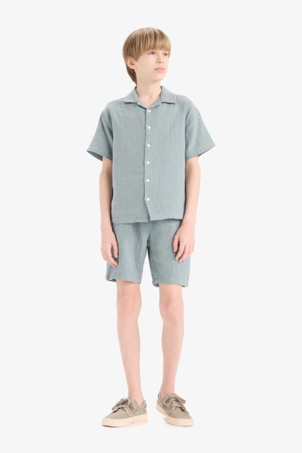 Boys' Elastic Waist Muslin Shorts
