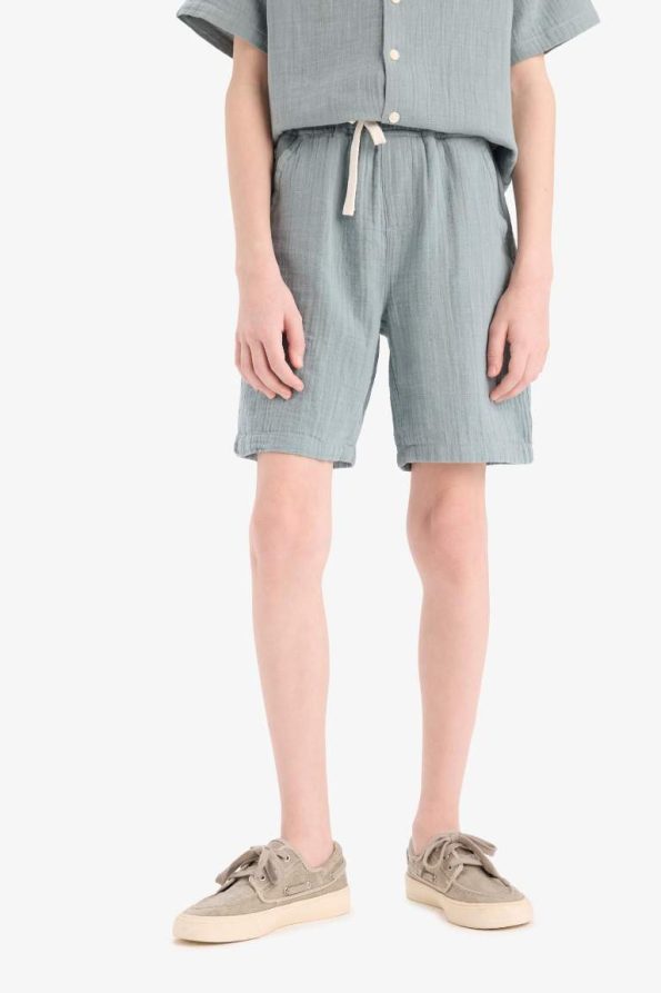 Boys' Elastic Waist Muslin Shorts