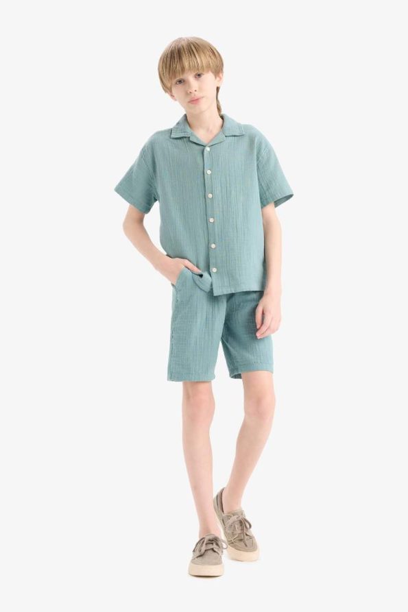 Boys' Elastic Waist Muslin Shorts
