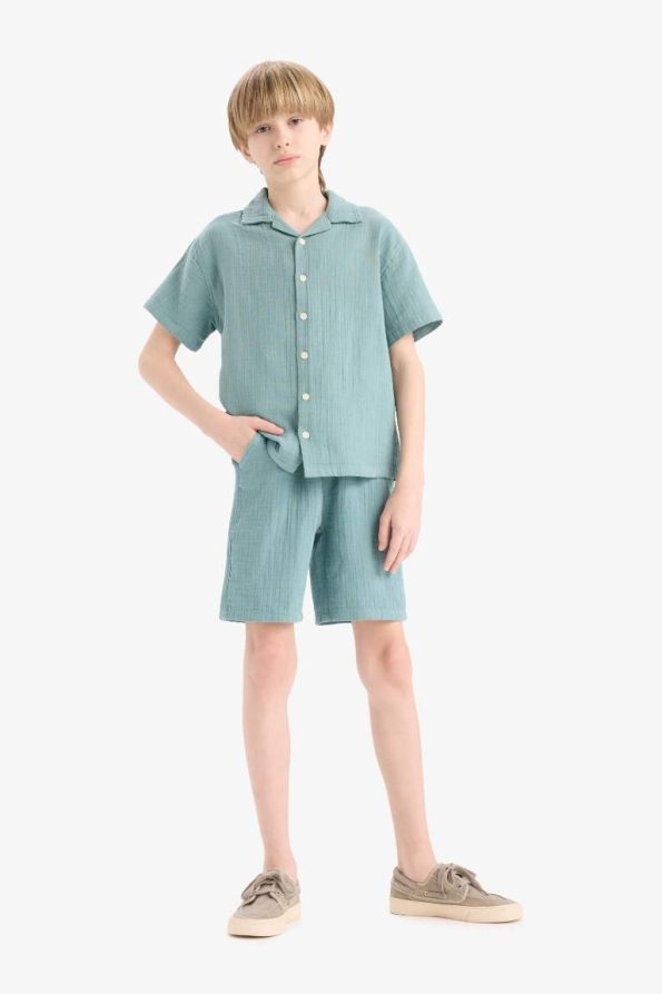 Boys' Elastic Waist Muslin Shorts