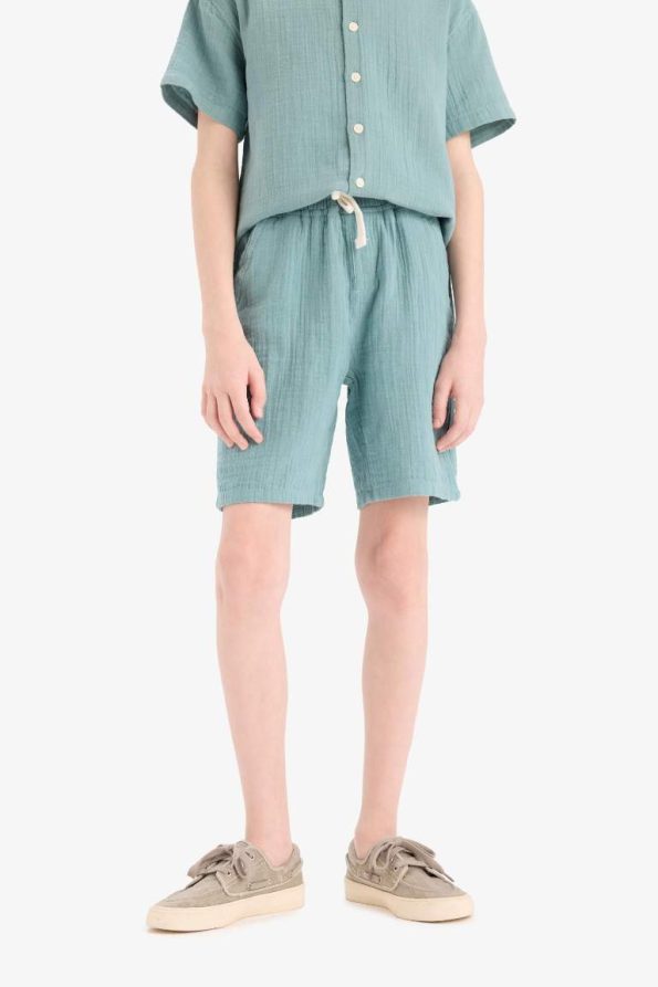 Boys' Elastic Waist Muslin Shorts