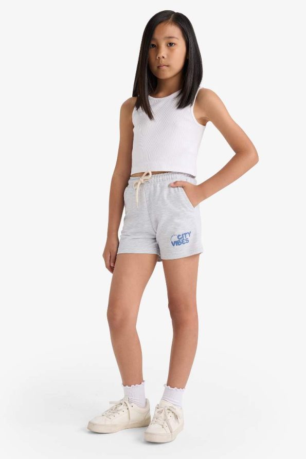 Girls' Printed Elastic Waist 2-Piece Shorts