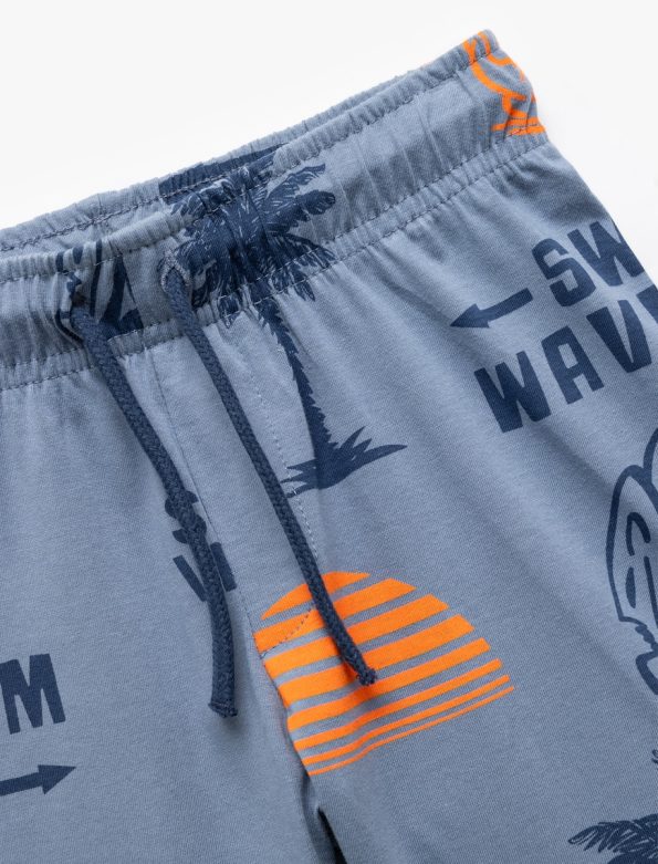 Boys' Cotton Drawstring Pocket Detail Basic Shorts