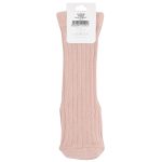 Knee-High Short Organic Cotton Baby and Kids Socks Pink