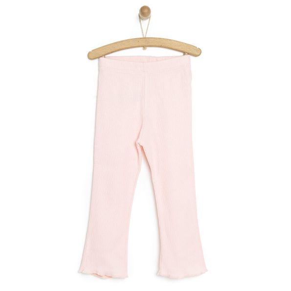 Girls' Basic Bell-Bottom Leggings Light Pink
