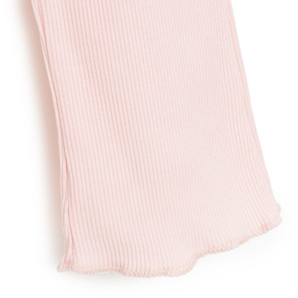 Girls' Basic Bell-Bottom Leggings Light Pink