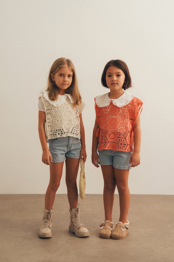 Knitted Vest and Shorts Set