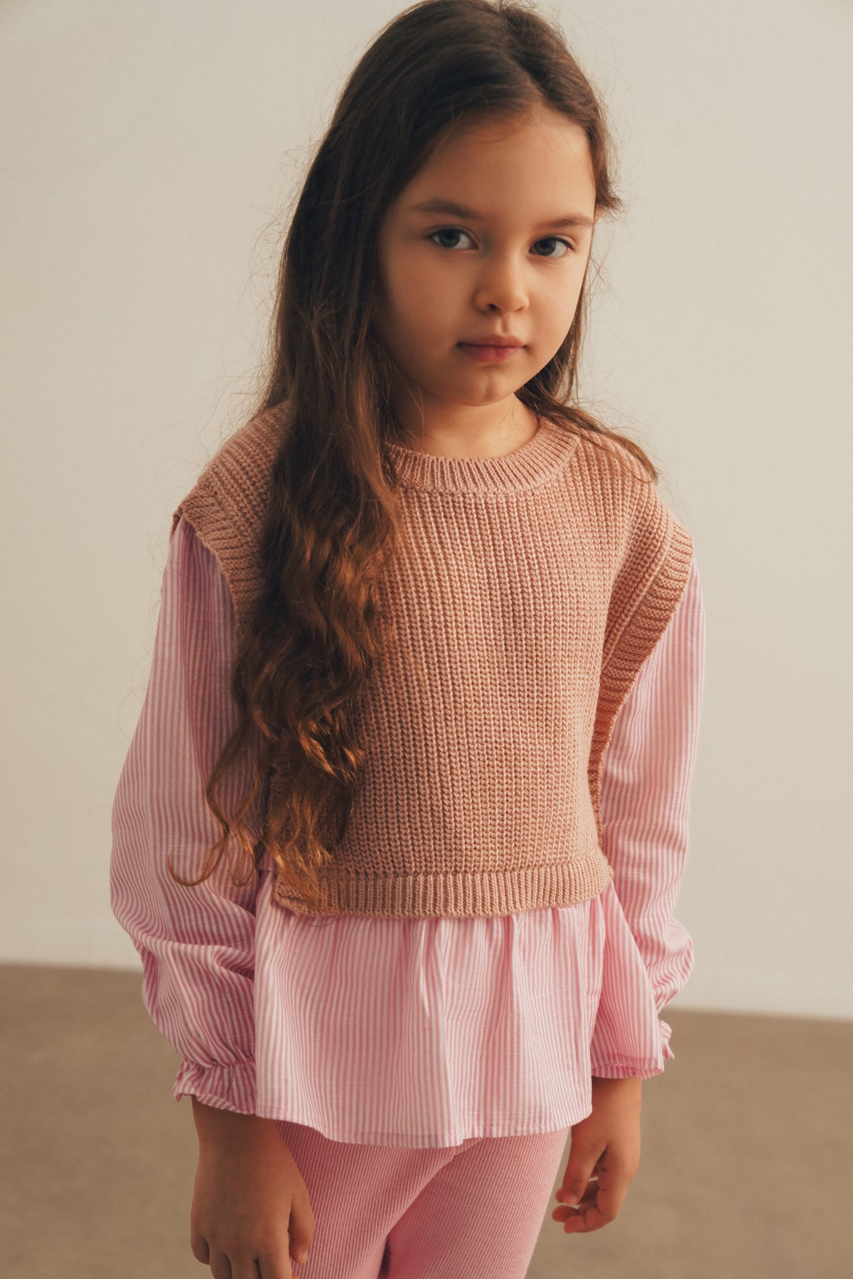bbkds-1-_81-3.jpg Sweater Detailed Shirt and Leggings Set