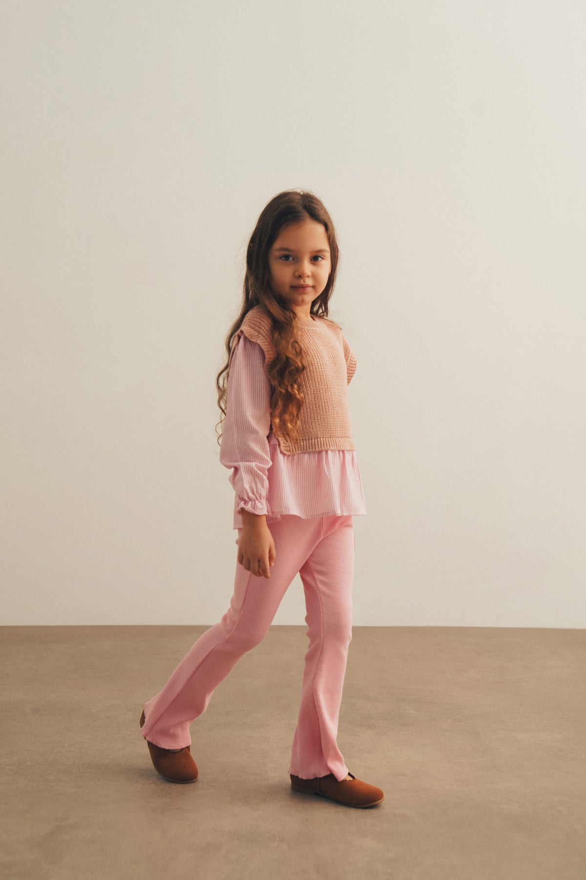 bbkds-1-_92-2.jpg Sweater Detailed Shirt and Leggings Set