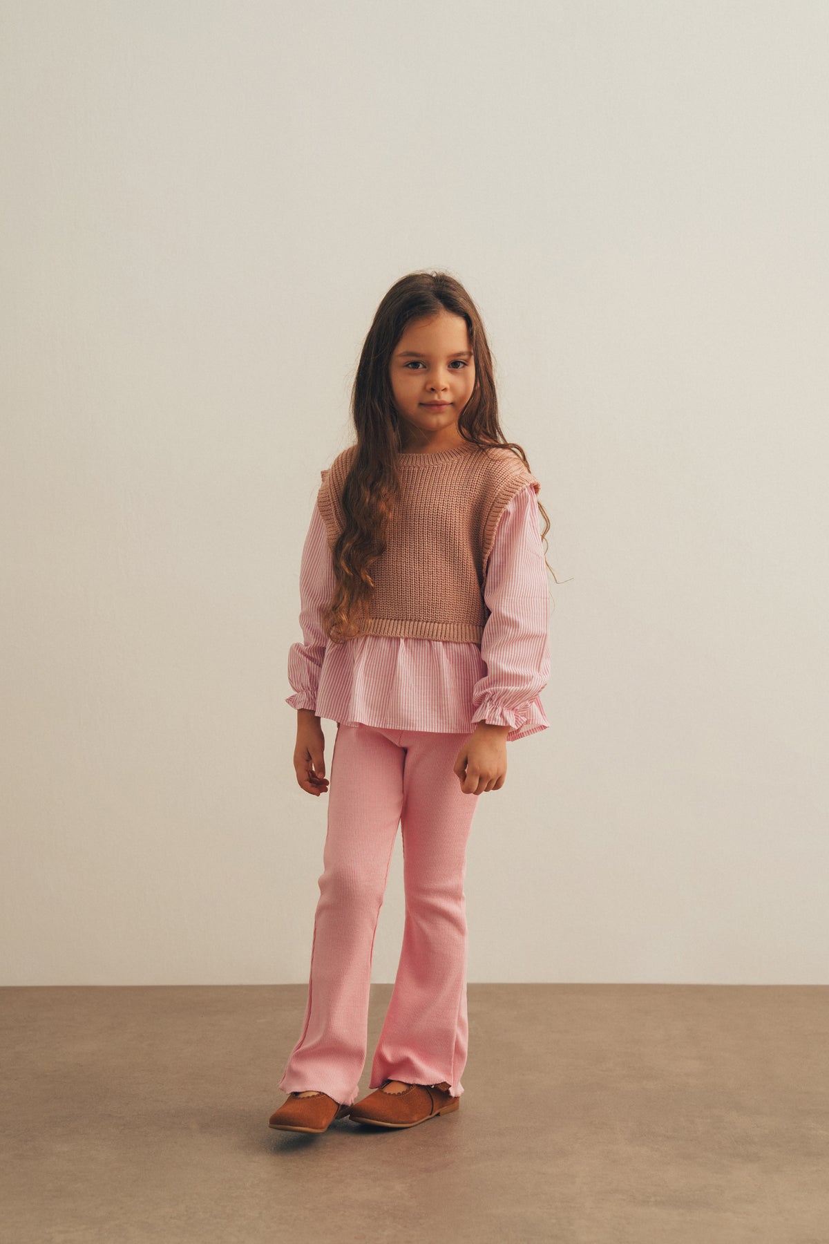bbkds-1-_97-1.jpg Sweater Detailed Shirt and Leggings Set