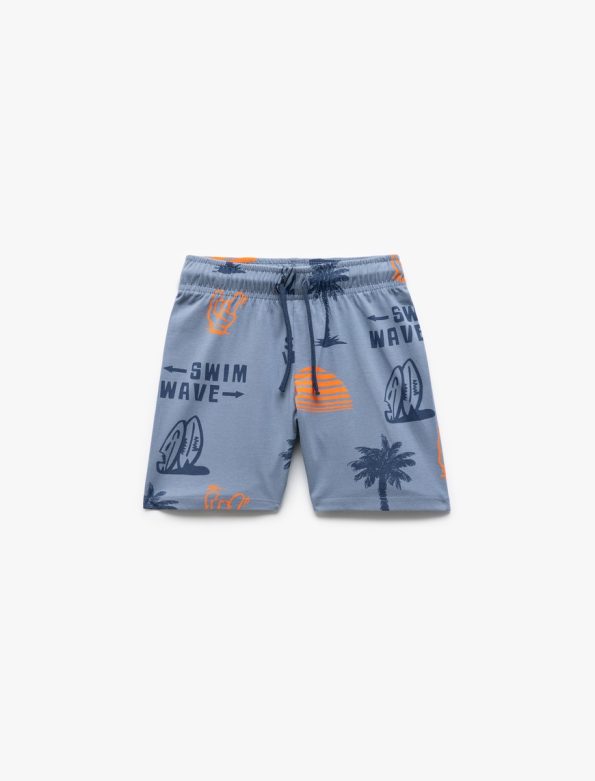 Boys' Cotton Drawstring Pocket Detail Basic Shorts