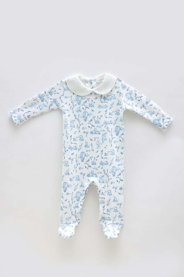 Baby Overall - Toile De Jouy / Blue