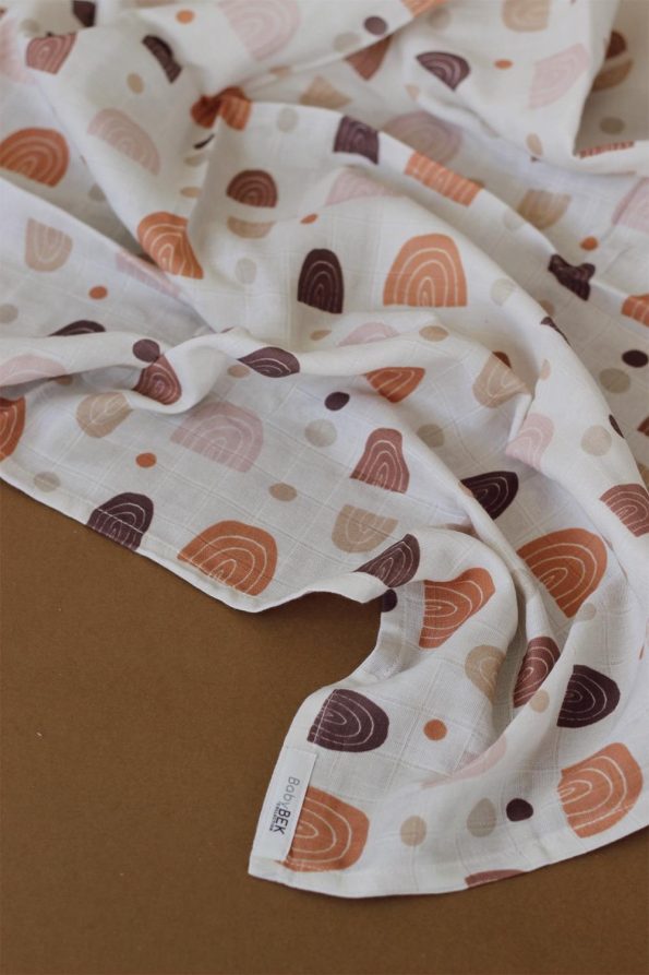 Bohemian Rainbow Muslin Blanket