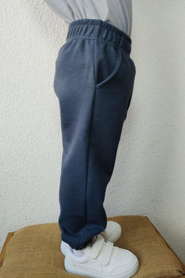Boys' Gray Elastic Waist Pants (1-2 Years)