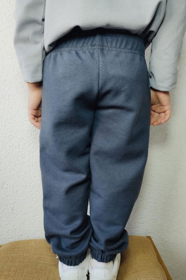 Boys' Gray Elastic Waist Pants (1-2 Years)